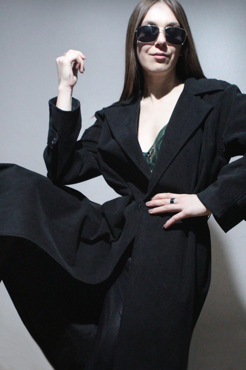 long black trench coat