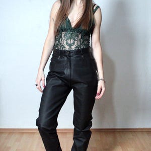 Womens leather pants high waisted