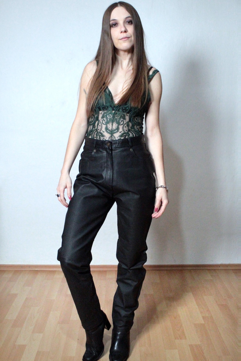 Womens leather pants high waisted
