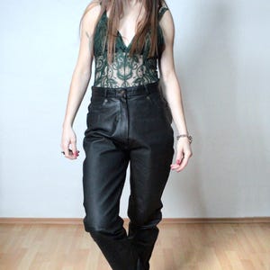 Womens leather pants high waisted