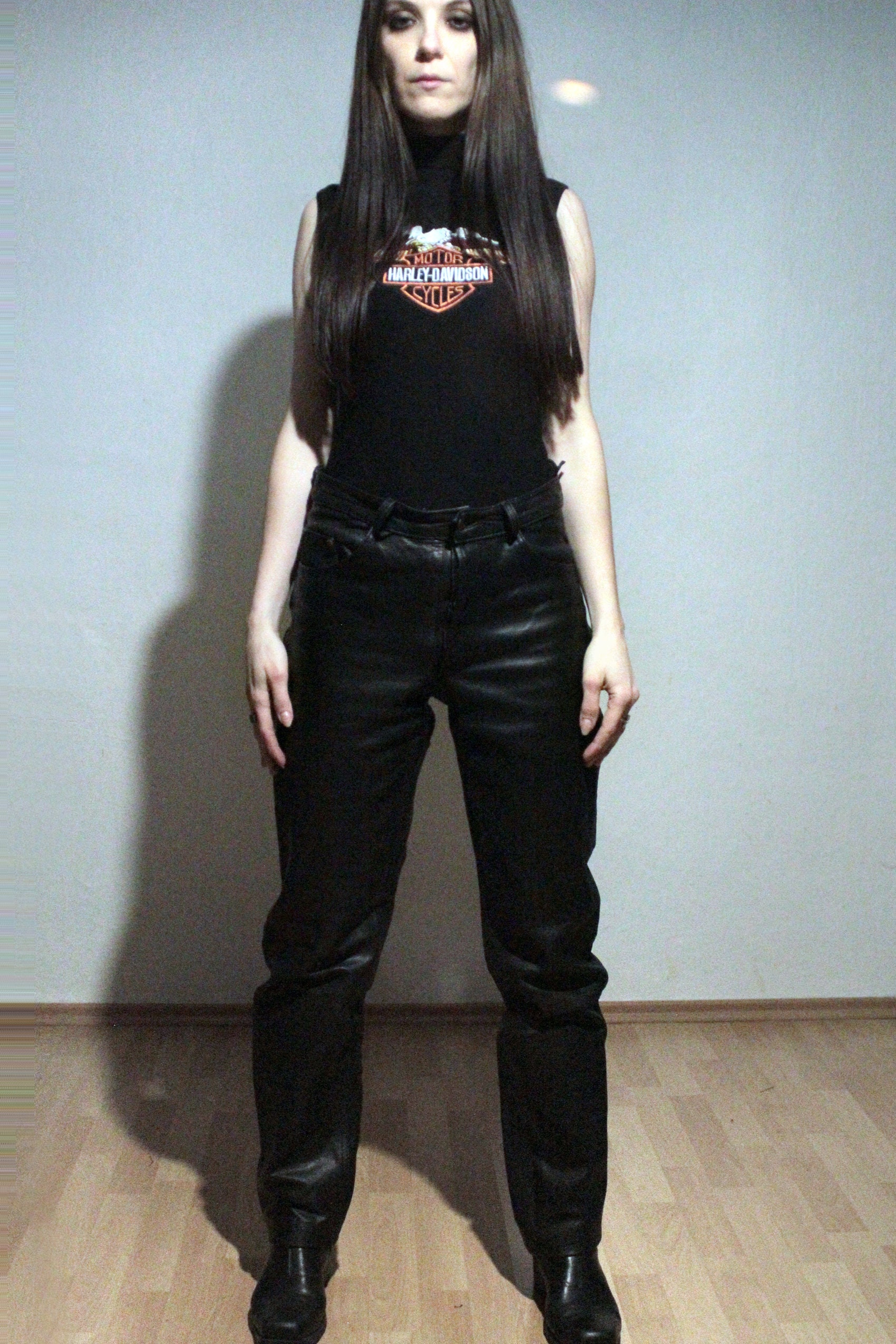 Mens Leather Pants / 90s Vintage Motorcycle Pants Etsy