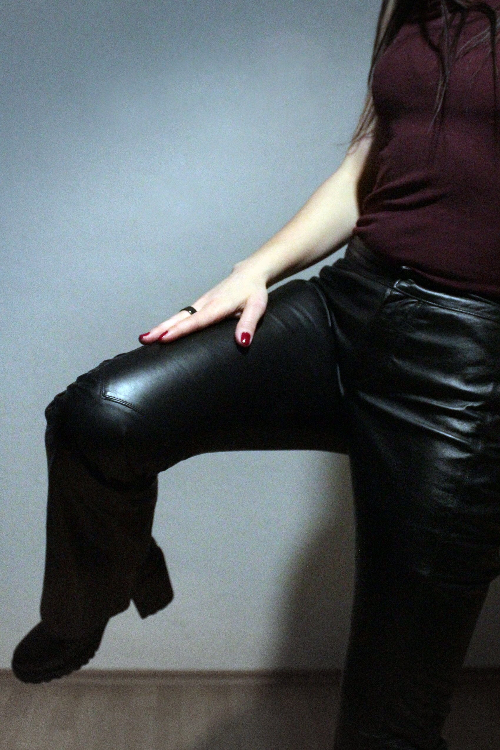 Levi's Bell Bottom Leather Pants / Western Flare Black Levi's Bell Bottom Leather Pants / Western Flare Black