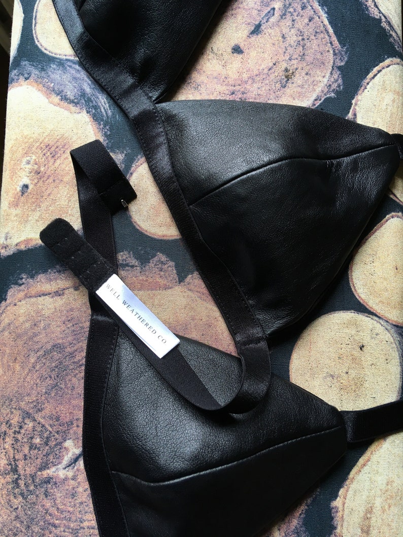 designer luxury lingerie leather bra