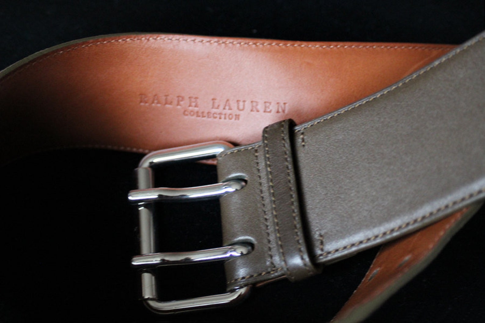 LAST CHANCE Ralph Lauren Belt Minimalist Brown Leather Etsy