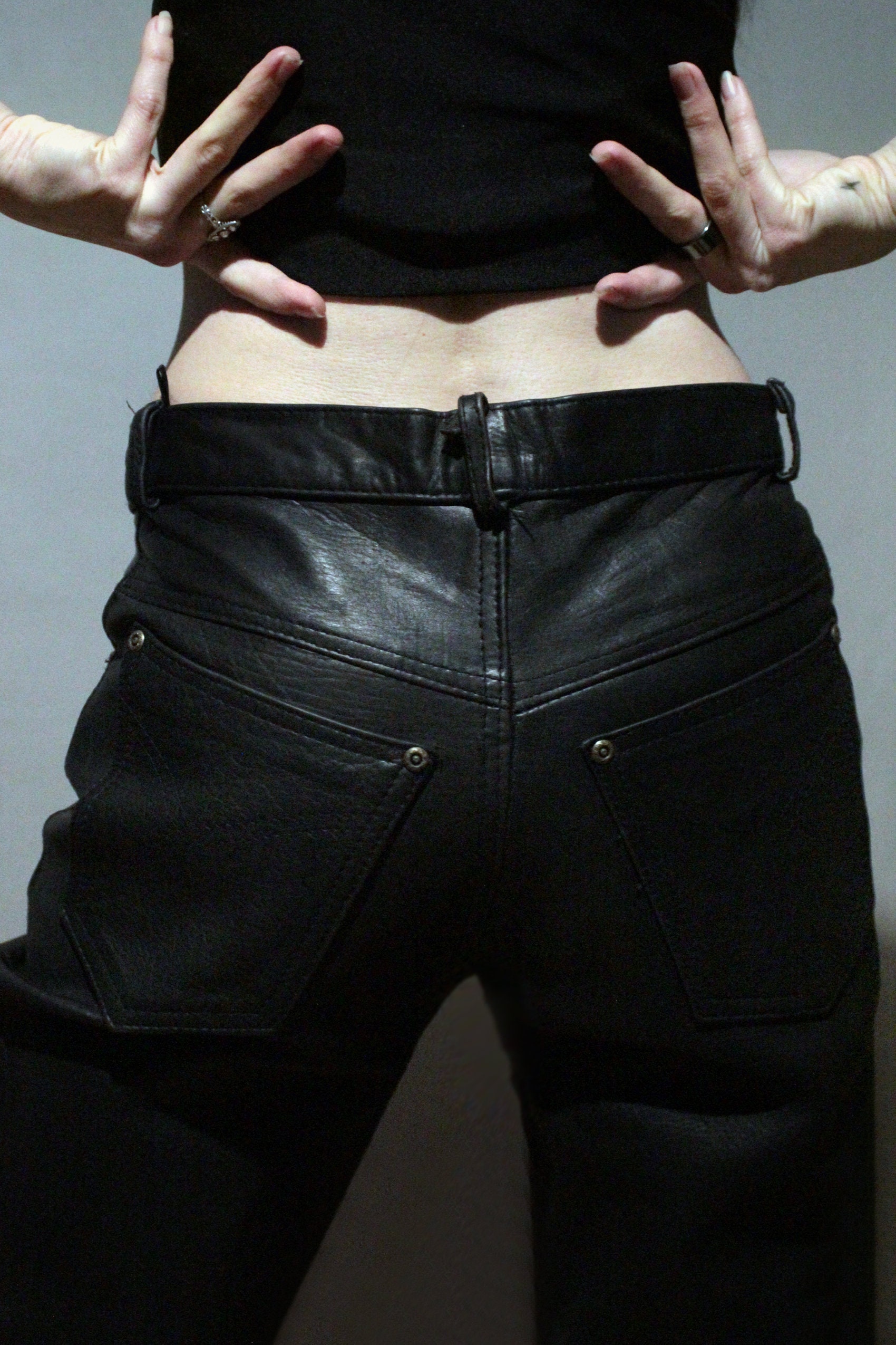 Mens Leather Pants / 90s Vintage Motorcycle Pants Etsy