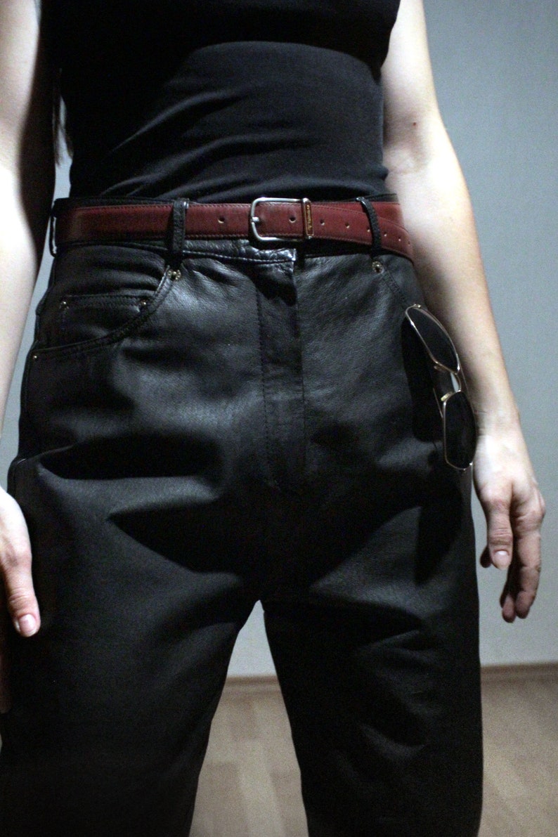 plus size leather pants