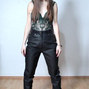 Womens leather pants high waisted