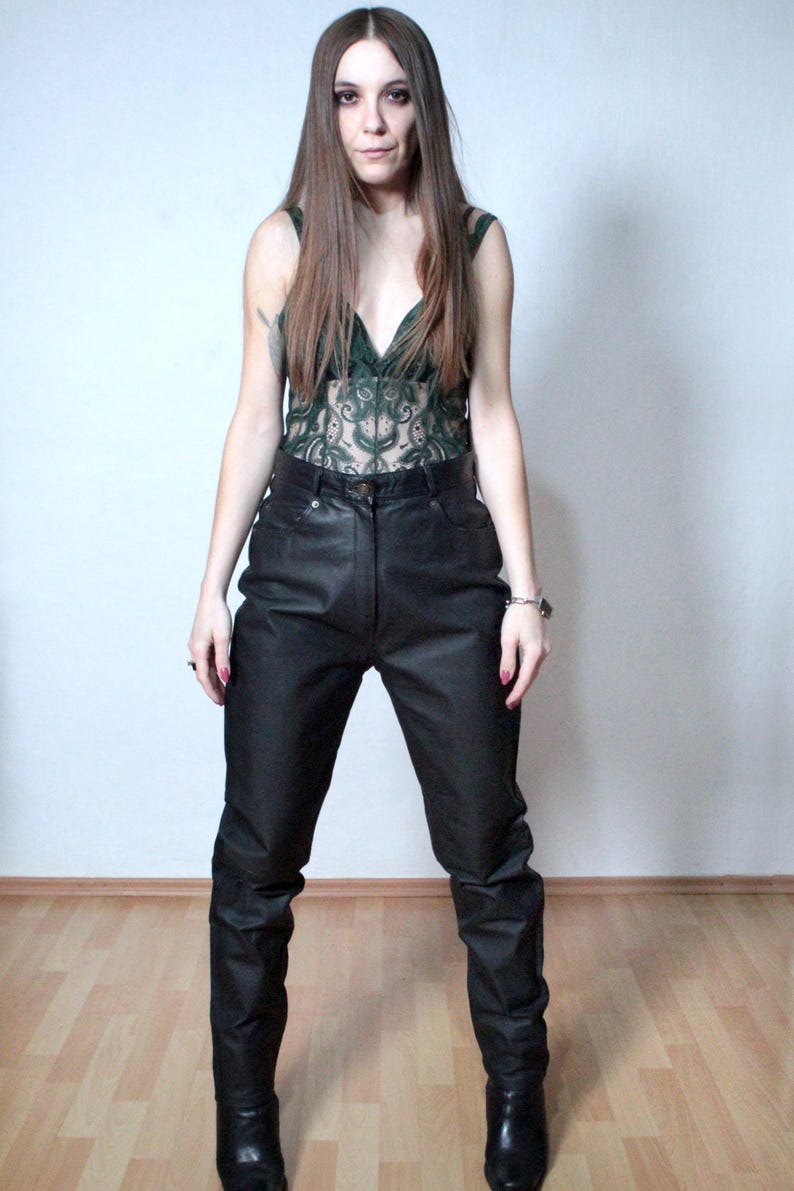 Womens leather pants high waisted