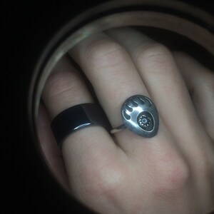 hematite band ring for men