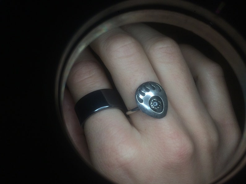 hematite band ring for men