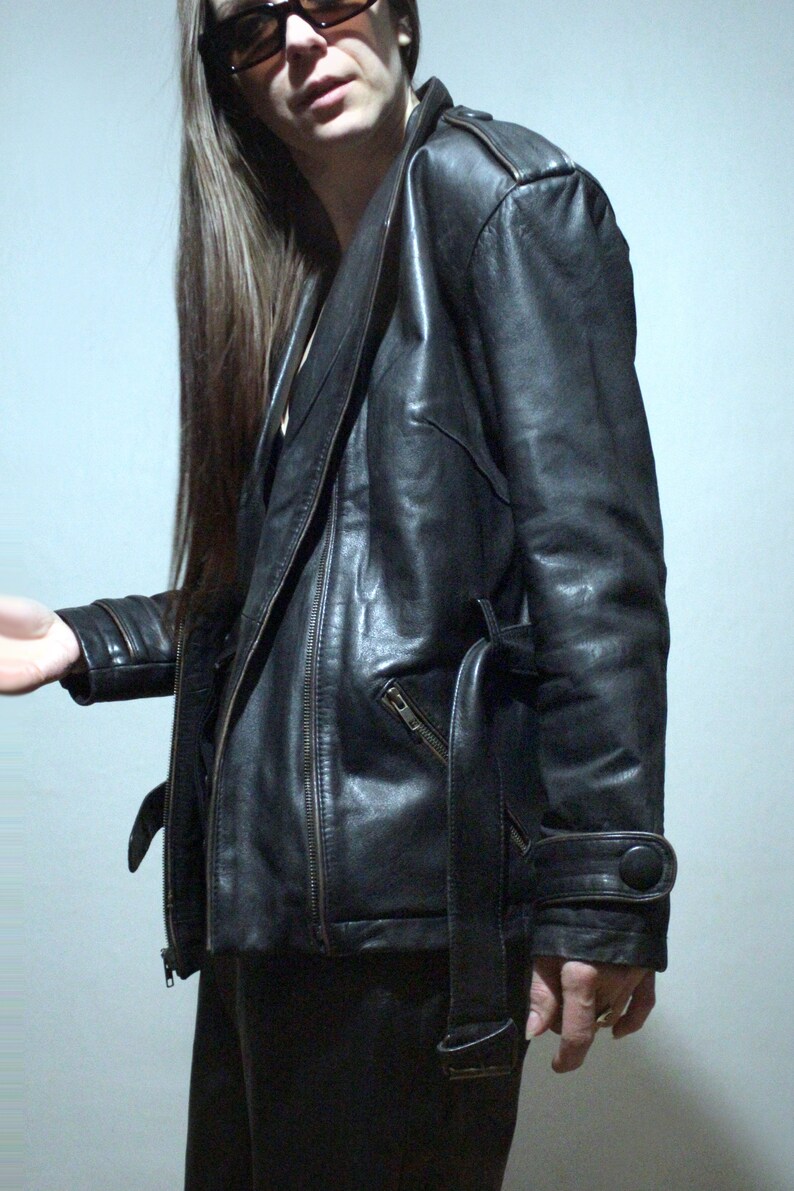 vintage leather motorcycle jacket with Kevlar lining womens riding gear
