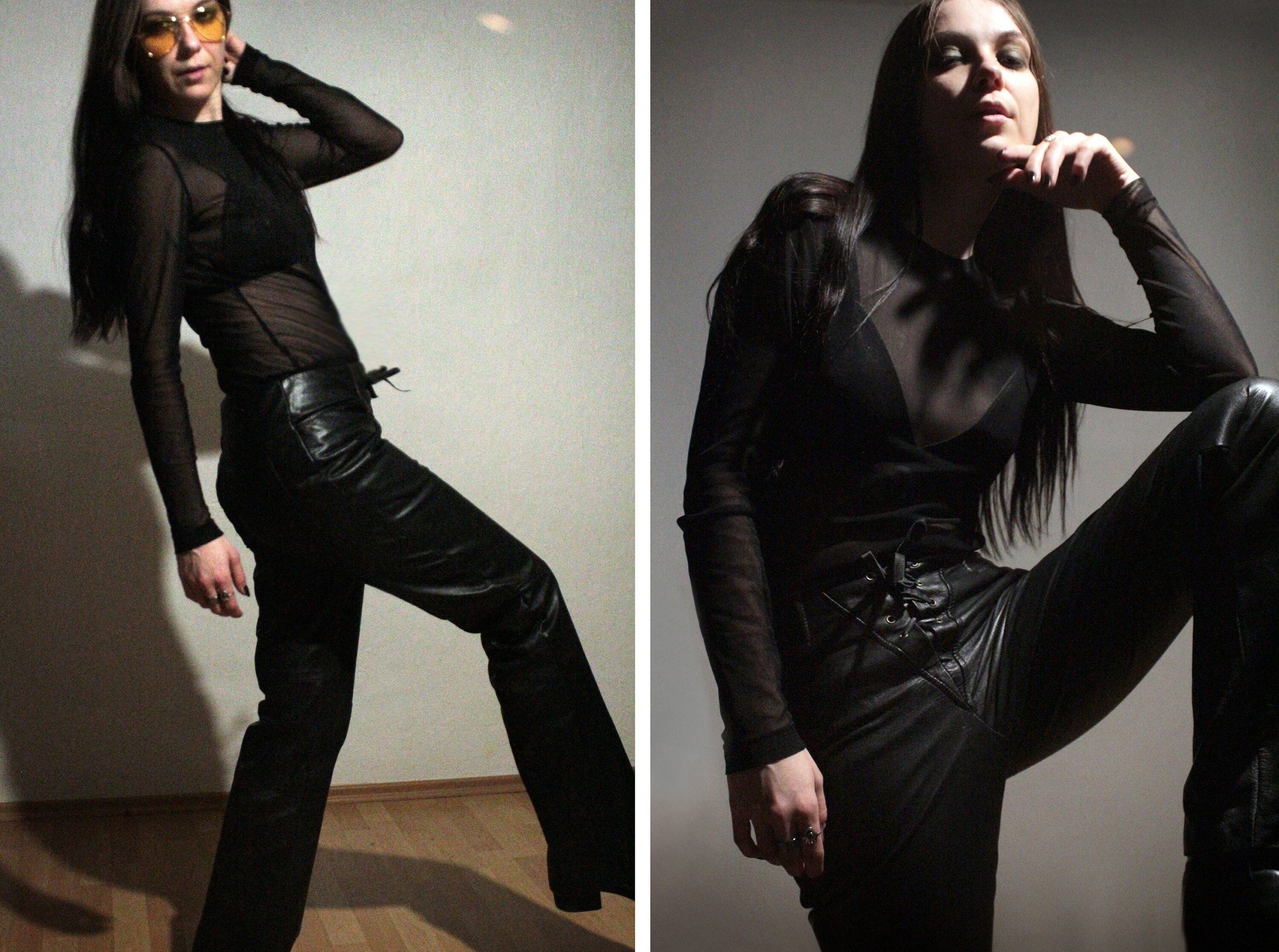 Lace up Fly Leather Pants / Black Leather Motorcycle Pants Etsy