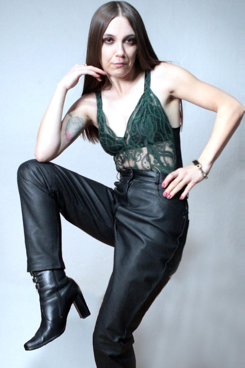 Womens leather pants high waisted