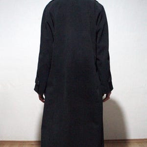 long black trench coat vintage womens fall overcoat