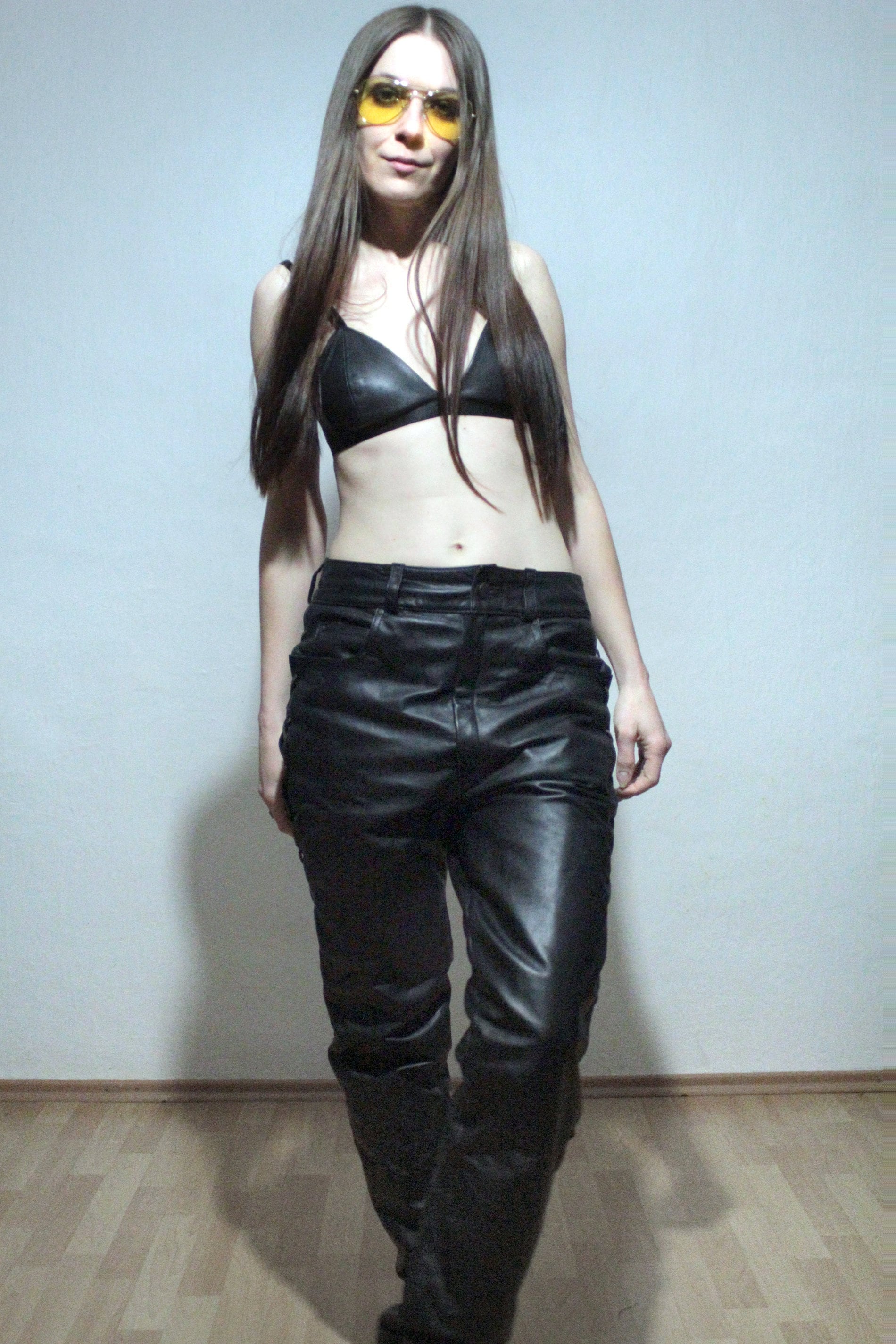 美品【HYKE(ハイク)】 ECO-LEATHER PANTS BLACK 2 HYKE(ハイク)】 ECO-LEATHER PANTS｜PARIGOT ONLINE（パリゴ