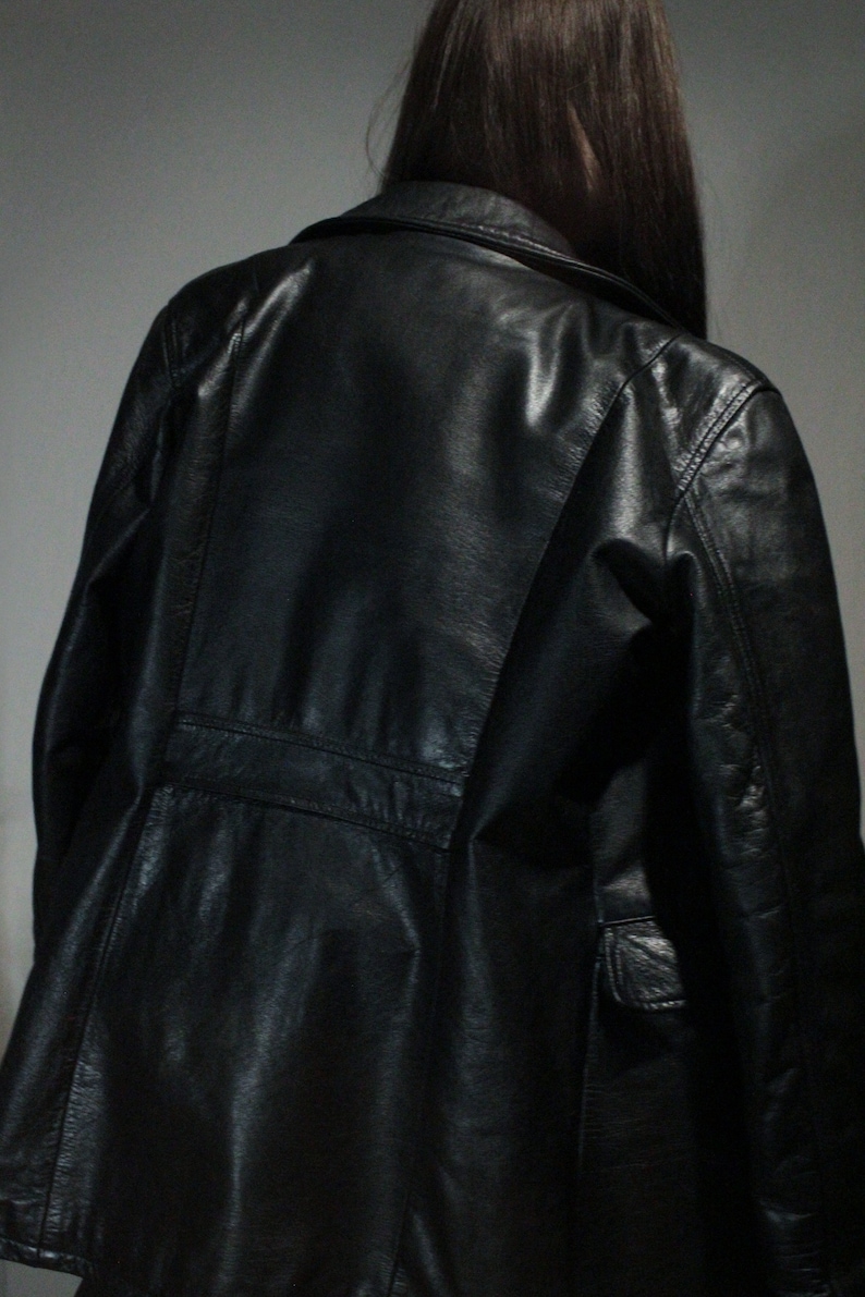 vintage leather blazer