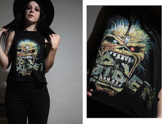 1988 Iron Maiden Muscle Tank / Vintage Band Tee /