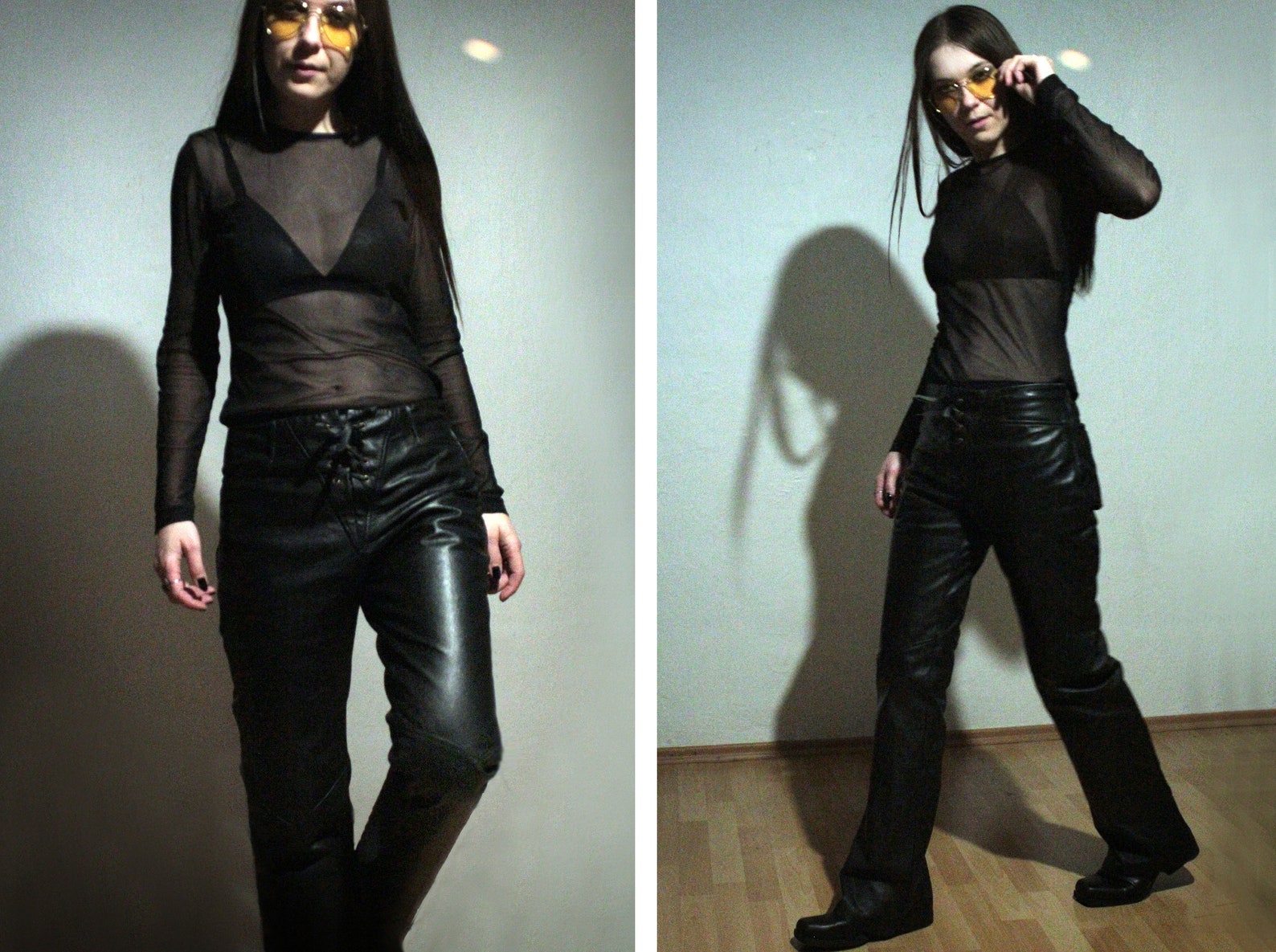 Lace up Fly Leather Pants / Black Leather Motorcycle Pants Etsy