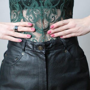 Womens leather pants high waisted