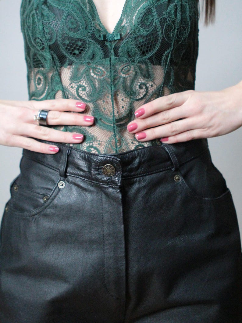 Womens leather pants high waisted