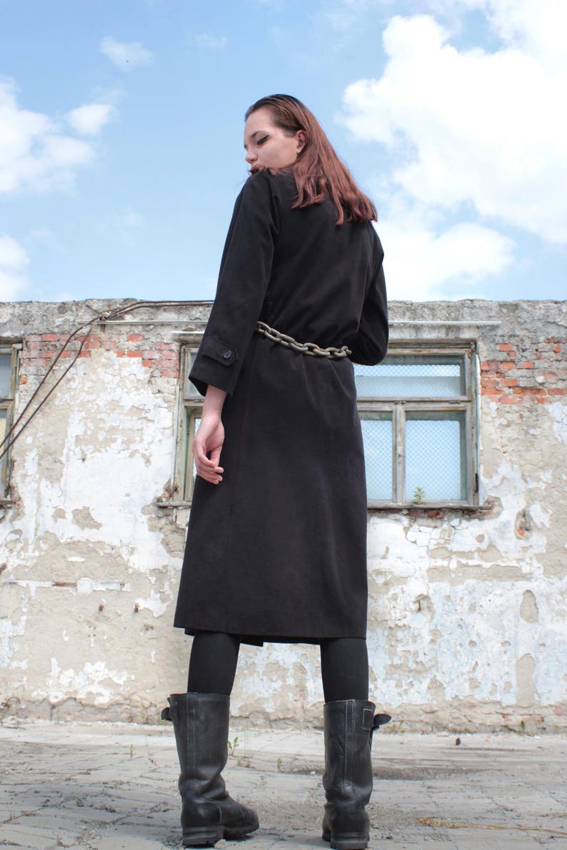 long black trench coat