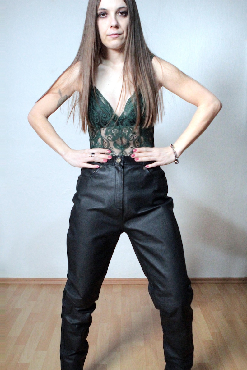 Womens leather pants high waisted
