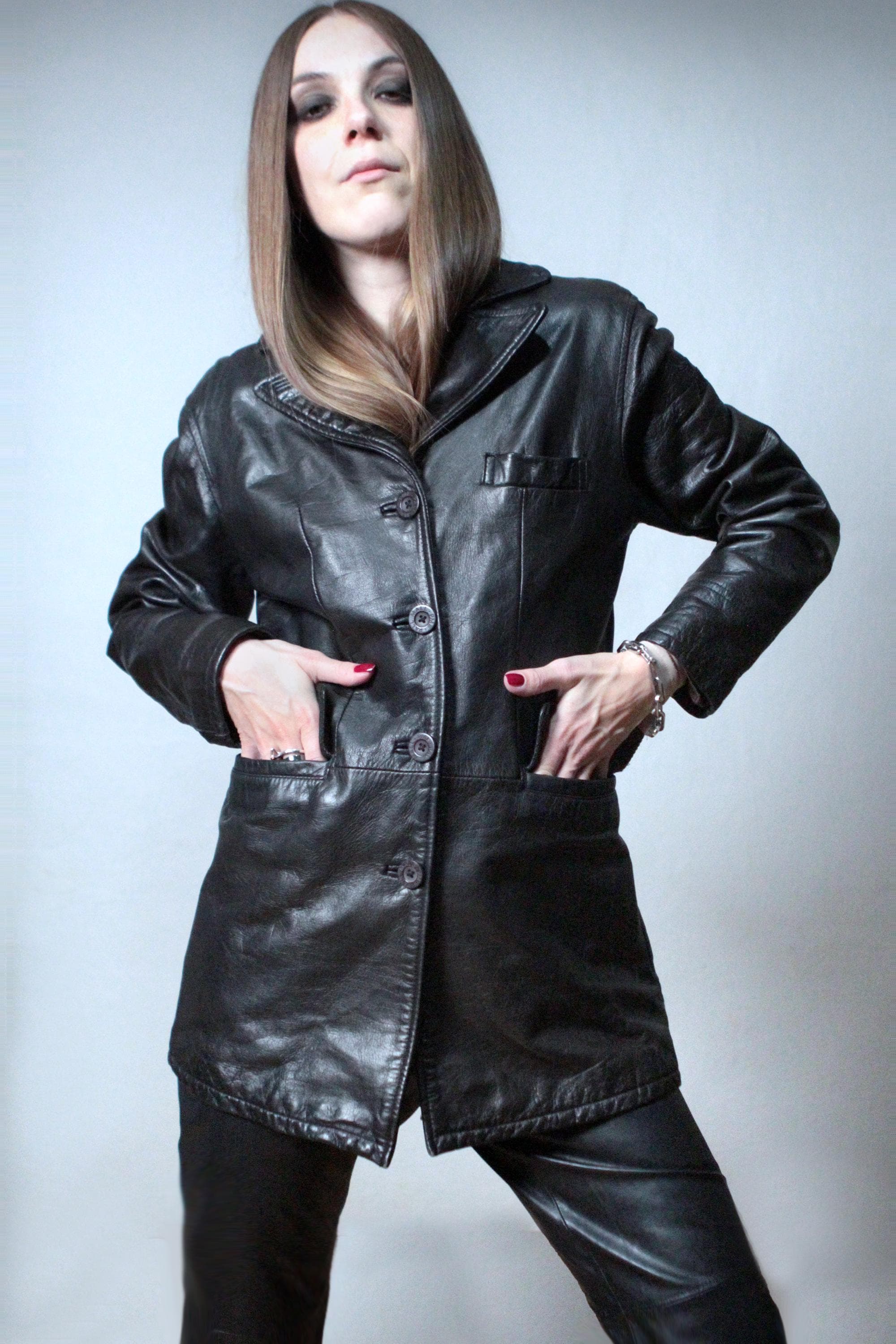 Veste En Cuir Véritable Chauffante Pall Mall - Femme - Marron Foncé - Taille M - Occasion