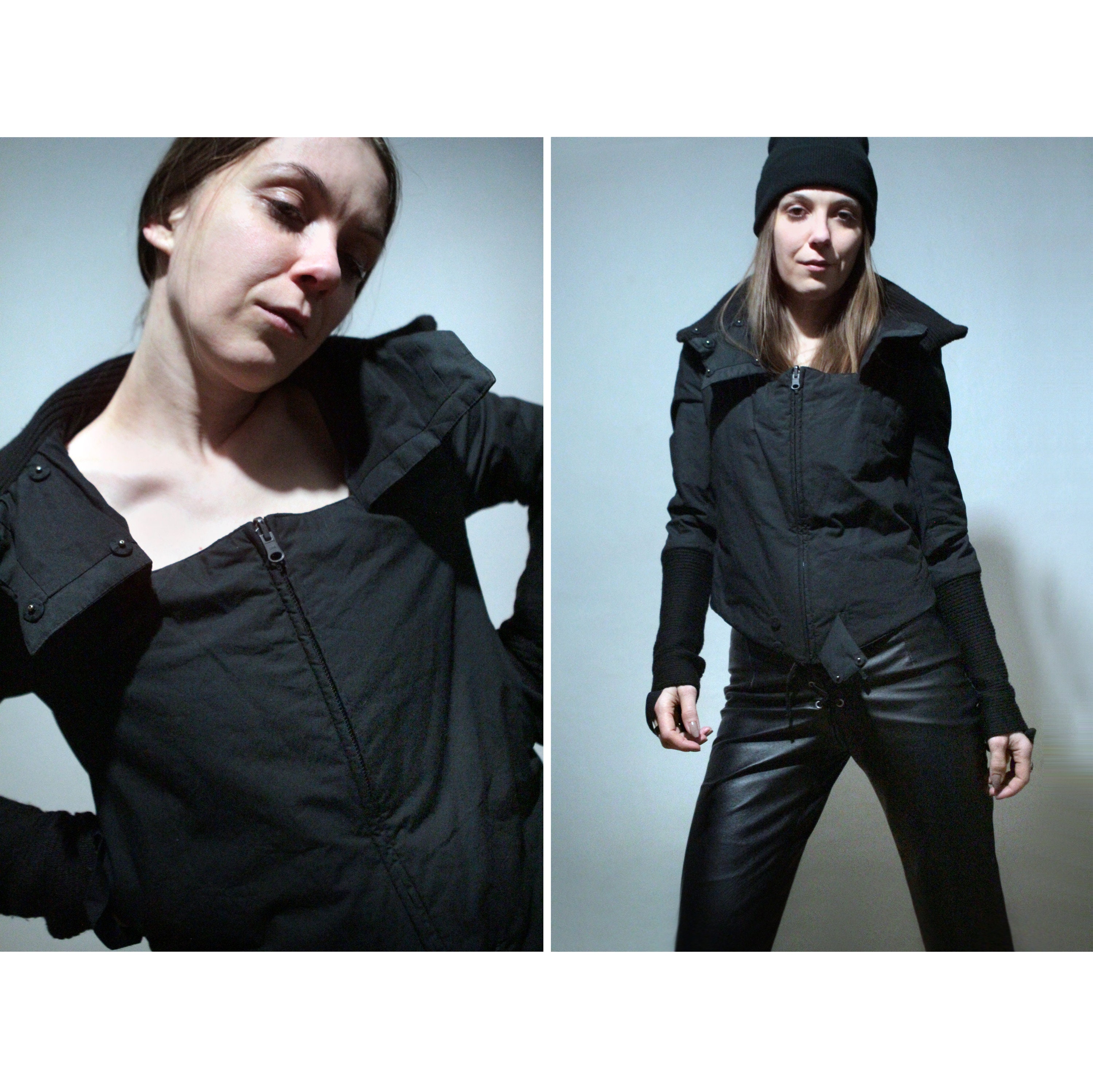 トップス archive Helmut Lang design knit y2k 00s Helmut Lang Vintage Archive Beige Cableknit Slit-Elbow Crop
