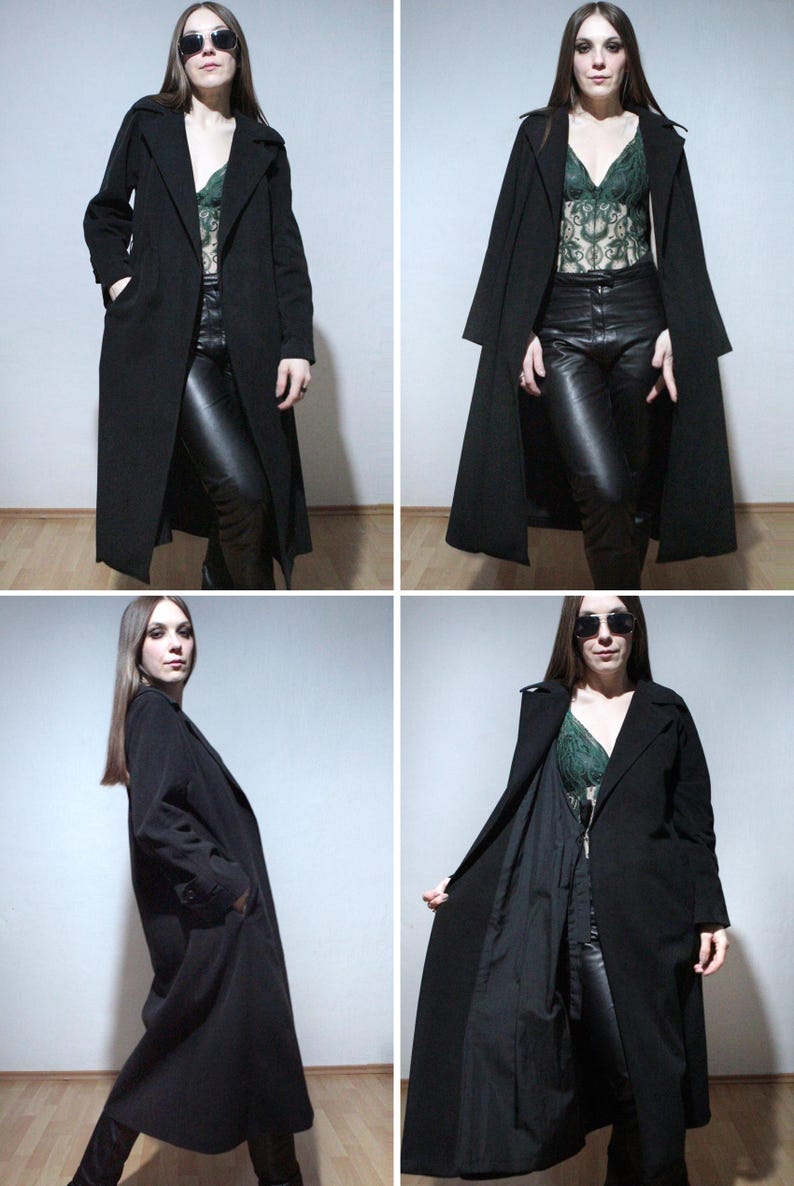 long black trench coat