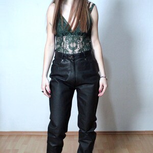 Womens leather pants high waisted