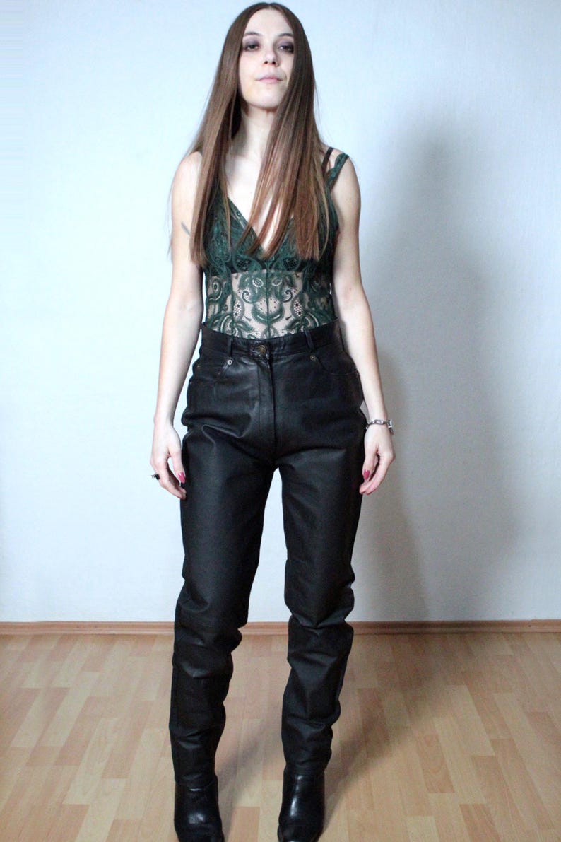 Womens leather pants high waisted