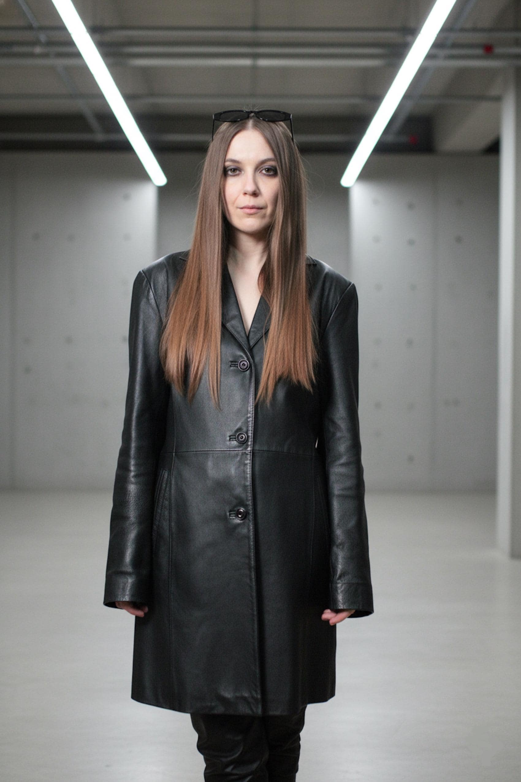 Womens Long Leather Blazer / 2000s Vintage Black Leather Coat - Etsy