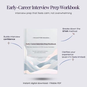 Früh-Karriere-Interview-Vorbereitungs-Arbeitsmappe Digitaler Download STAR-Methode Verhaltensfragen