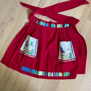 Super Cute Bright Red Apron - Free Shipping