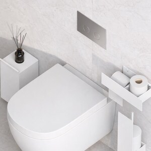 toilet paper holder
towel holder
toilet paper storage
toilet paper shelf
toilet paper hanger
paper towel holder
bathroom storage
bathroom cabinet
bathroom shelf
bathroom organizer
wall mounted shelf
powder coated steel
towel bar shelf