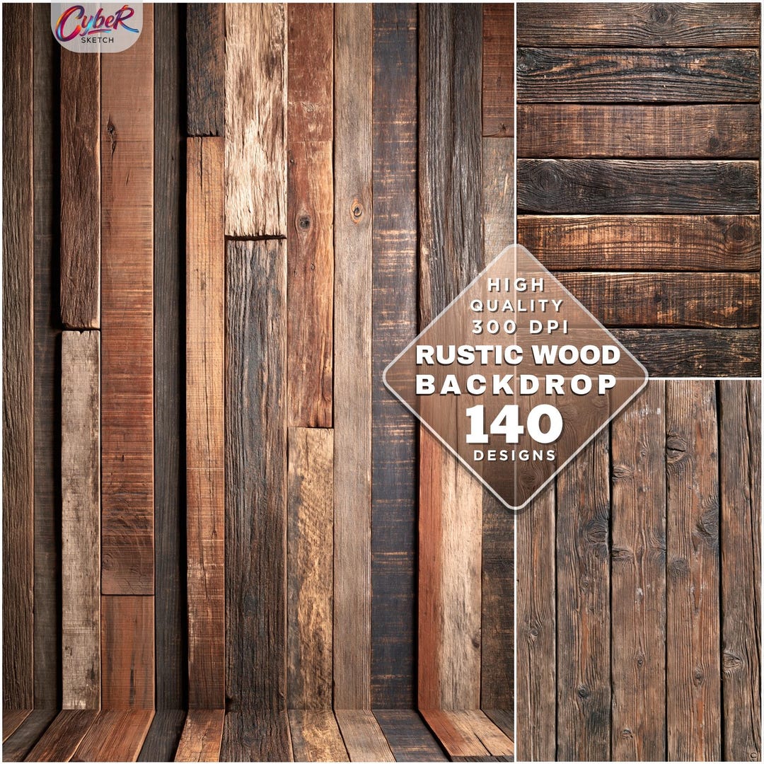 Distressed Wood Digital Paper Bundle, Rustic Barn Texture Photography ...