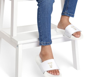 Sandals - Cute Shiba Inu Paw Print Youth Sandals | Removable strap slides
