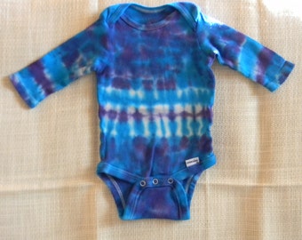 Infant long sleeved tie dyed onesie