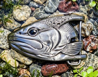Graywolf Antique Nickel Trout Belt Buckle