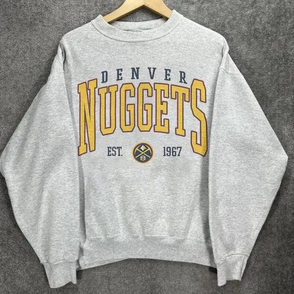 Denver Nuggets Antigua Women's Action Pullover Hoodie - Heather Gray