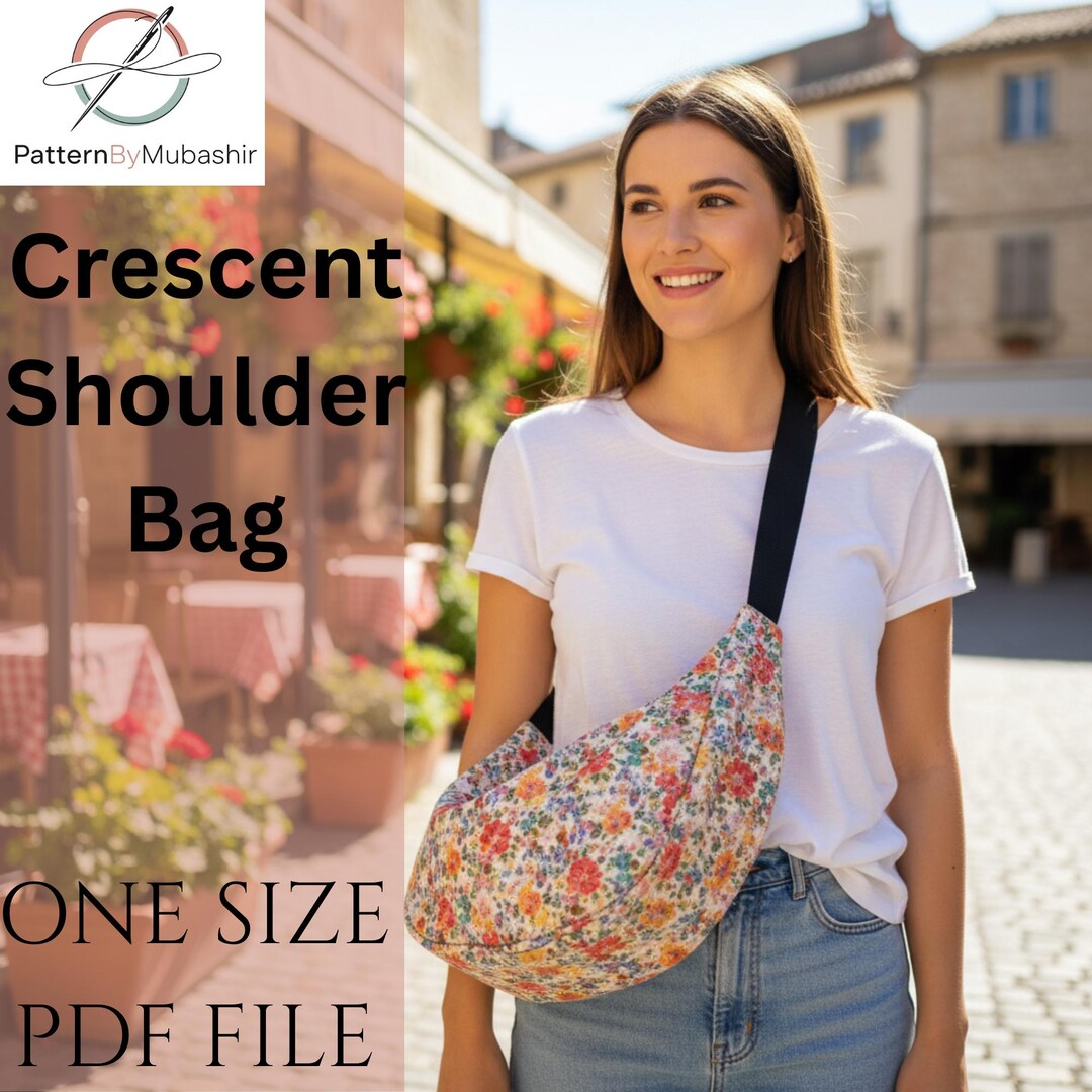 Crosstown Crescent Bag Pattern | Stylish Crossbody Sling Bag Sewing ...