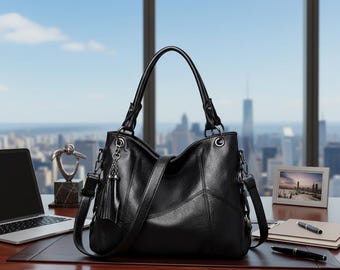 Soft Leather Tassel Shoulder Bag • Elegant Designer Style Crossbody Purse