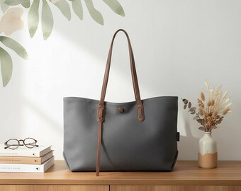 Casual Canvas Tote Bag, Korean Style Top Handle Shoulder Purse, Versatile Vintage Storage Bag
