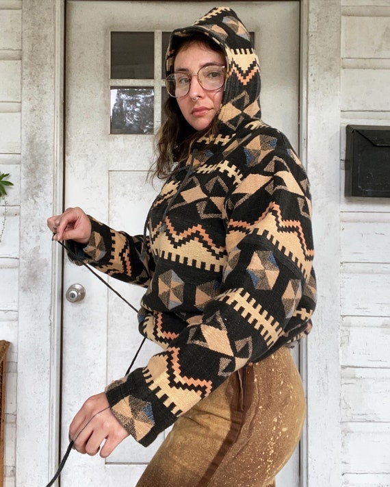 60’s/70’s Punk Hippie HipHop Rasta poncho/hoodie p