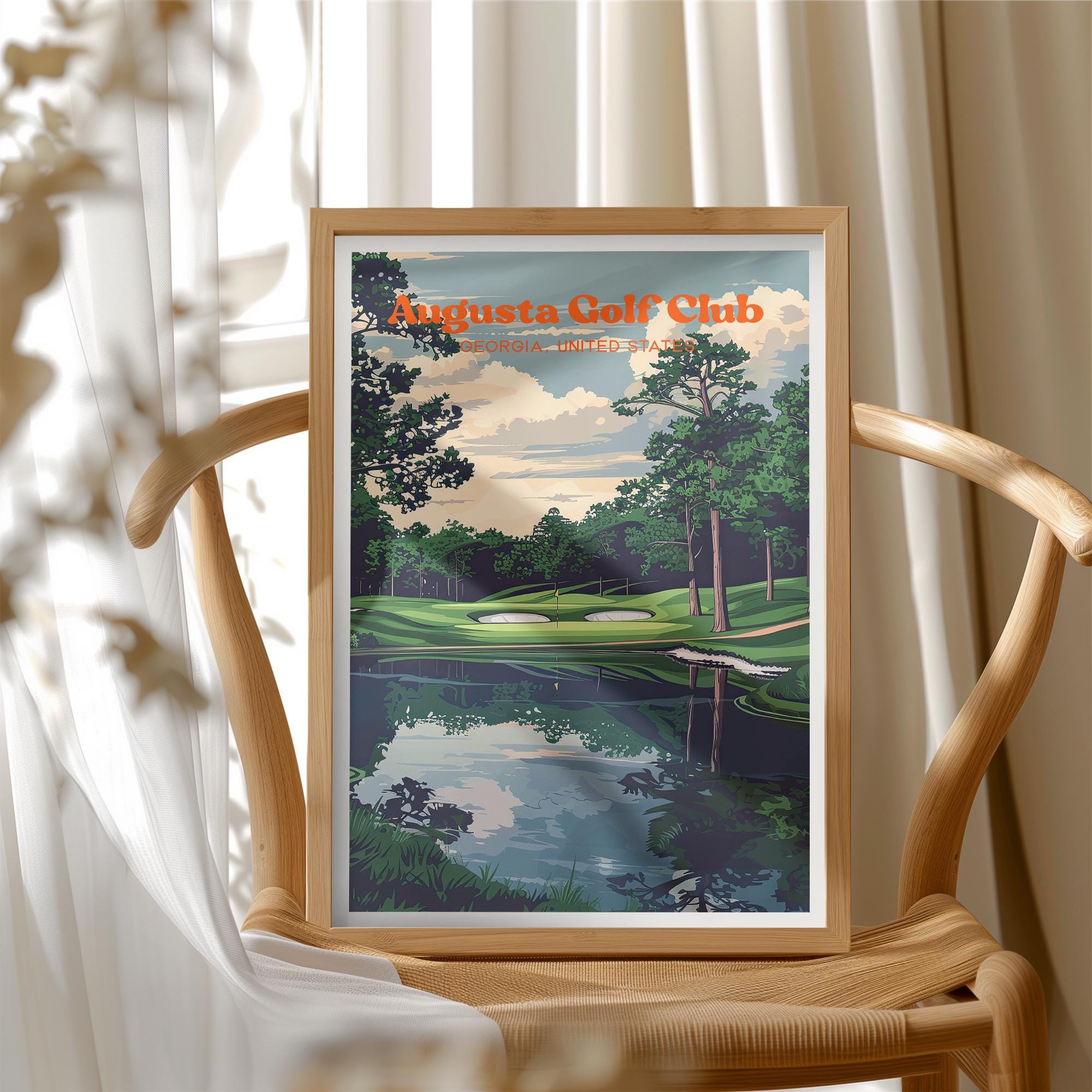 Augusta National Poster, Masters Golf Course, Augusta Georgia Poster ...