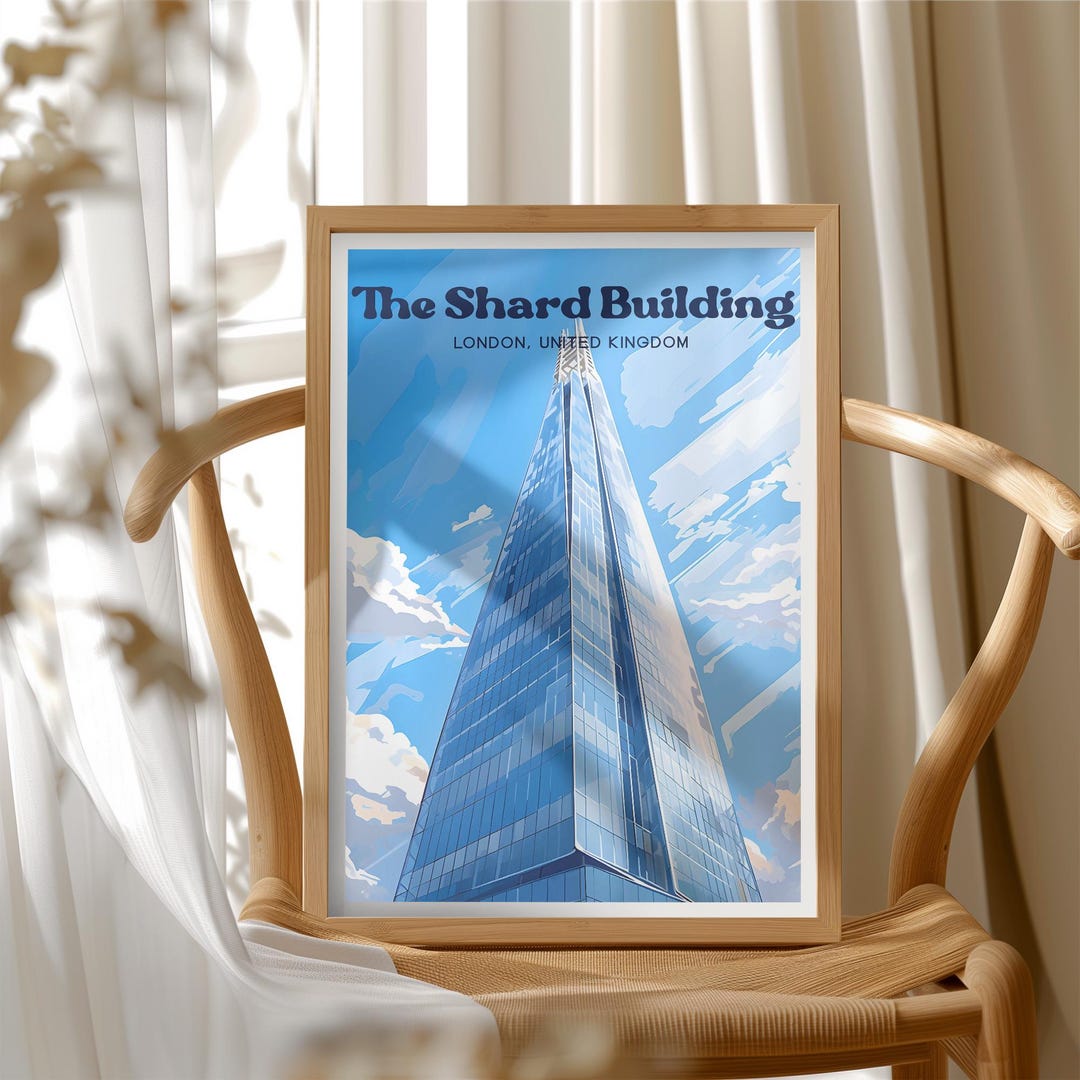 Shards Layout Poster The Shard Poster, England Art Print, London Travel Poster, UK Cityscape ...