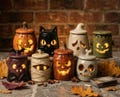 Ghost Candle Holder, Kiln Fired Halloween Pottery, Spooky Tealight House, Resin Ghost Decor, Cozy Fall Gift, Halloween Party Decor