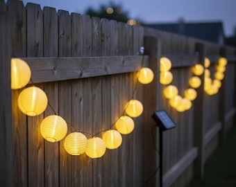 Solar Lantern String Lights Outdoor Waterproof |Boho Garden Decor Hanging Globe Fairy Light |Patio Yard Wedding Party Decor|8 Modes 10-30LED