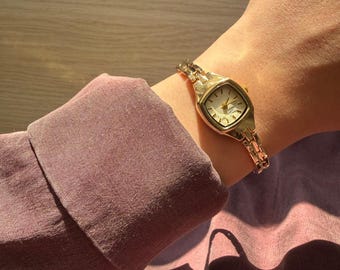 Vtg Seiko SX Ladies Watch 17mm Gold Tone Octagon Dial Quartz  display picture 2
