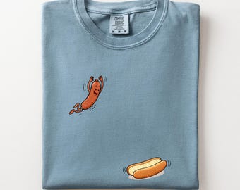 Funny Hot Dog Shirt, BBQ Humor Tee, Food Pun Graphic Tshirt, Unisex Summer Cookout Shirt Comfort Colors®